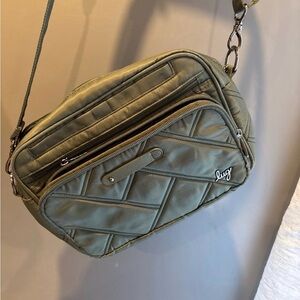 Lug Quilted Bag in Olive Green